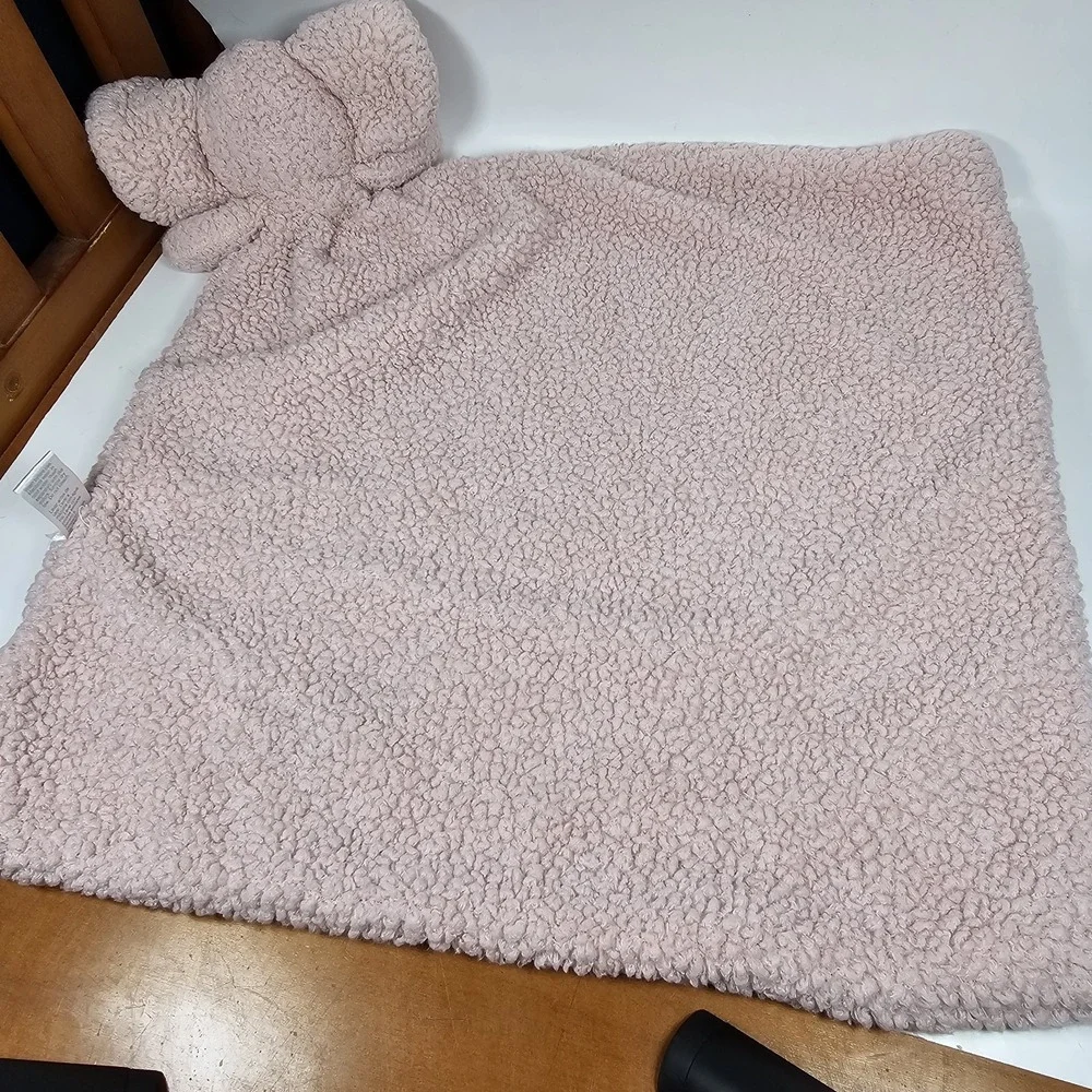 Modern Baby Pink Elephant Snuggle Blankie Lovey Plush Security Blanket